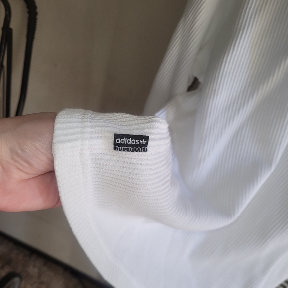 NWOT Adidas White Thermal Men's Sweater - Picture 3 of 5